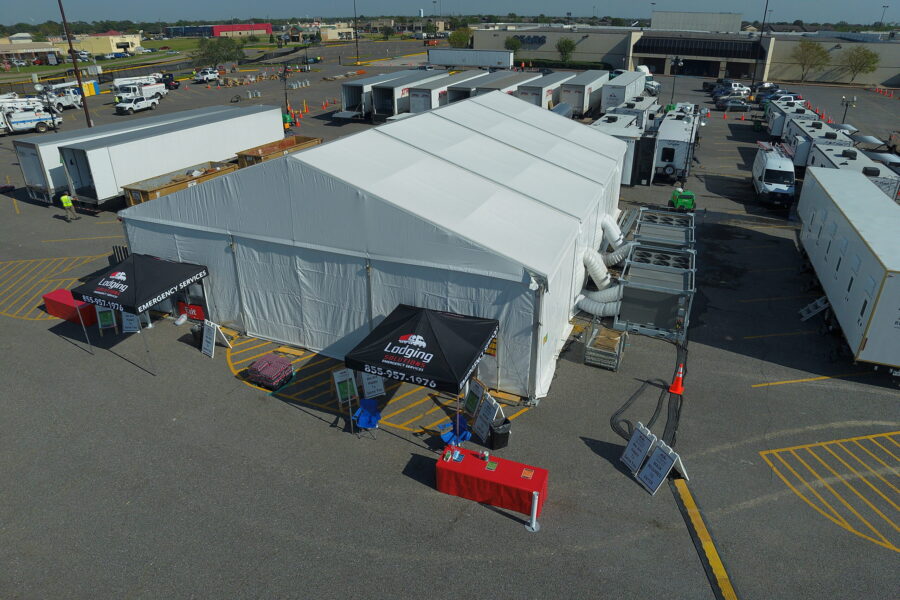 Lodging Solutions/Industrial Tent Systems Base Camp for Emergency Relief hurricane season