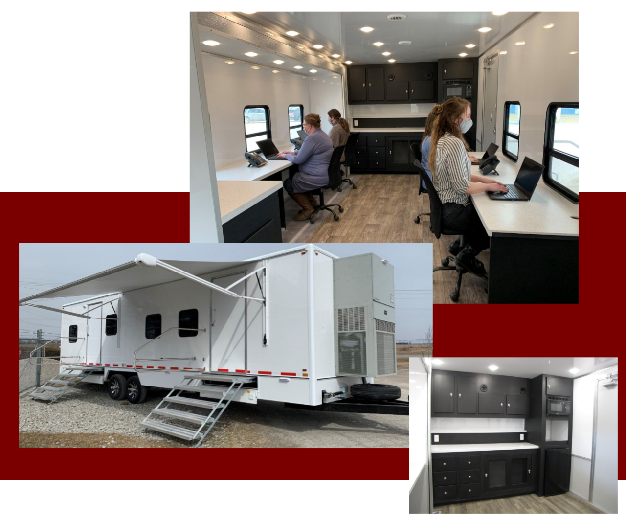 Mobile office trailers or portable mobile office by Lodging Solutions and Industrial tents